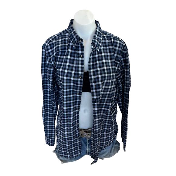 The Doors Plaid Flannel Shirt LARGE Oversize Unique Retro 60s Rock n Roll Grunge - Picture 4 of 6